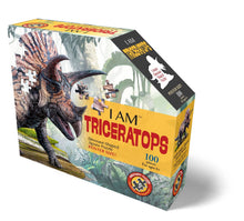 Load image into Gallery viewer, I AM Triceratops 100 piece jigsaw puzzle (provides 10 meals)