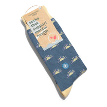Load image into Gallery viewer, Socks that Support Mental Health (Rising Suns): Small (provides 6 meals)