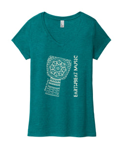 Drum in Joy! Women's V-neck T-shirt (provides 12 meals)