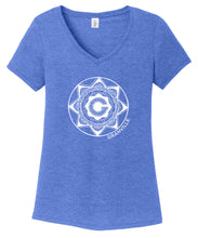 Load image into Gallery viewer, SPECIAL ORDER GRANVILLE Women&#39;s V-neck Tee - BLUE