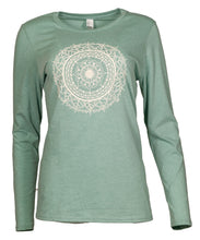 Load image into Gallery viewer, Women&#39;s Long Sleeve Flower Mandala T-shirt (provides 14 meals)