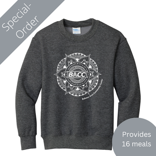 BACC Youth Sweatshirt - grey (provides 16 meals)