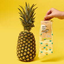 Load image into Gallery viewer, Socks that Provide Meals (Golden Pineapples): Small (provides 6 meals)