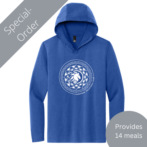 Saratoga Volleyball Unisex Hooded Tee (provides 14 meals)