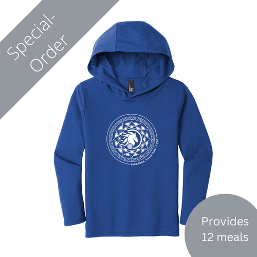 Saratoga Volleyball Youth Hooded Tee (provides 12 meals)