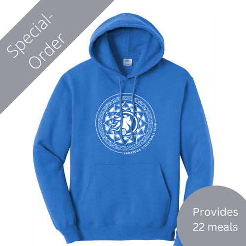 Saratoga Volleyball Unisex Hooded Sweatshirt (provides 22 meals)