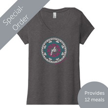 Load image into Gallery viewer, Special Order:  JDC Women&#39;s V-neck Tee (provides 12 meals)