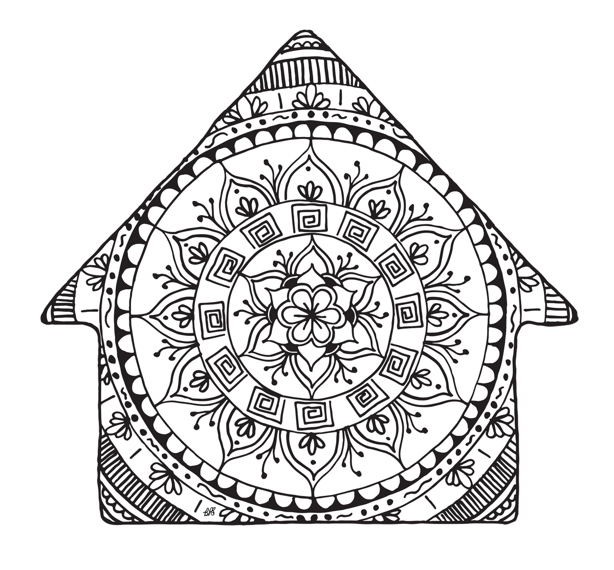 Free Downloadable Coloring Page - House – Nourish Designs