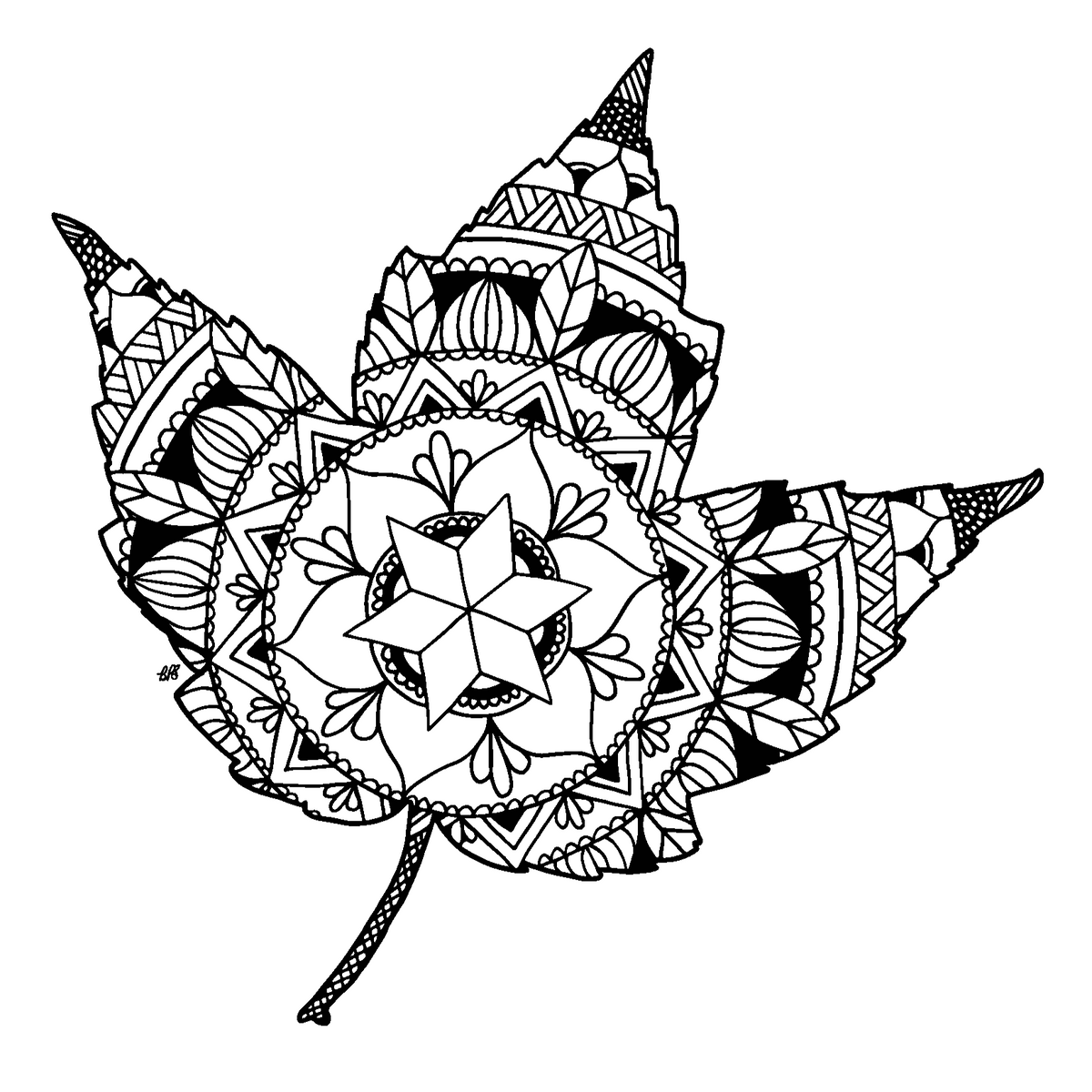 flower leaf coloring pages