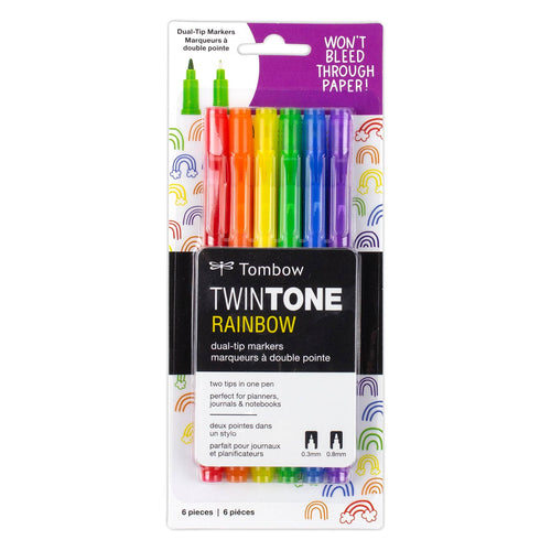 TwinTone Marker Set, 6-Pack Rainbow (provides 4 meals)