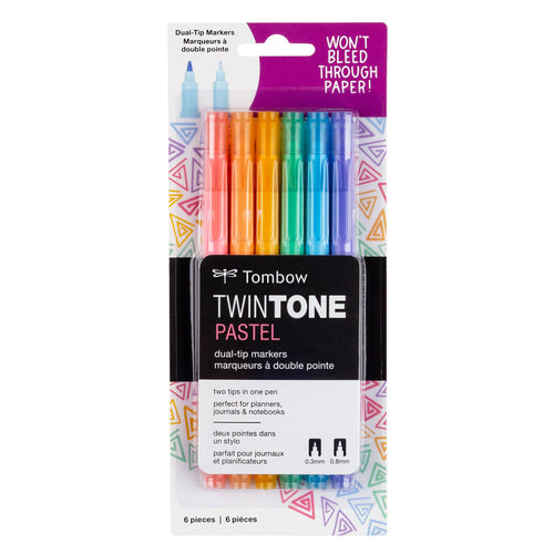 TwinTone Marker Set, 6-Pack Pastel (provides 4 meals)