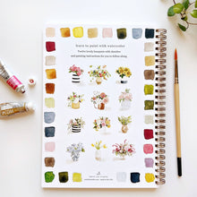 Load image into Gallery viewer, Bouquets watercolor workbook (provides 9 meals)