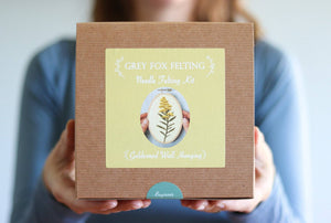 Goldenrod Wall Hanging - Needle Felting Kit -  Beginner (Provides 14 meals)