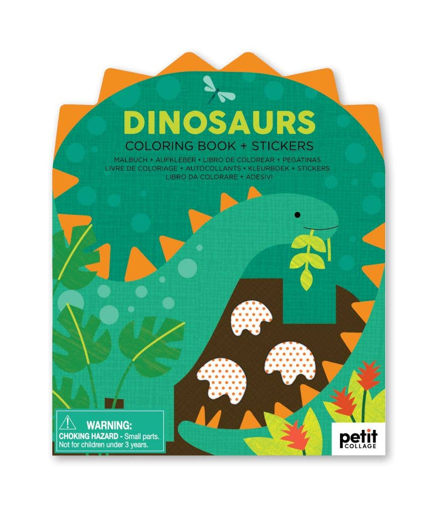 Coloring Book With Stickers: Dinosaurs (provides 2 meals)