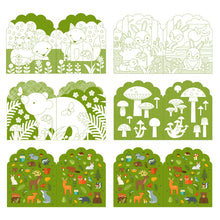 Load image into Gallery viewer, Coloring Book with Stickers: Woodland (provides 2 meals)