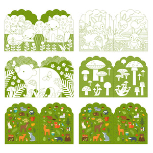 Coloring Book with Stickers: Woodland (provides 2 meals)