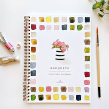 Load image into Gallery viewer, Bouquets watercolor workbook (provides 9 meals)