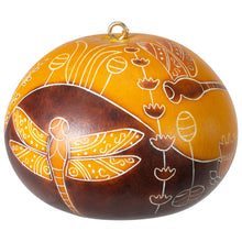 Load image into Gallery viewer, Dragonfly Doodle - Gourd Ornament - (provides 9 meals)