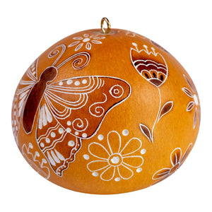 Butterfly Doodle - Gourd Ornament - (provides 9 meals)