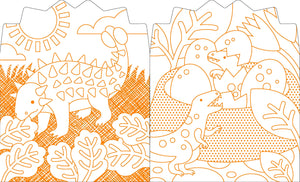 Coloring Book With Stickers: Dinosaurs (provides 2 meals)