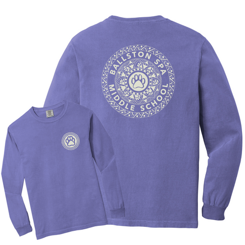 BSCSD Middle School Unisex Cotton Long-Sleeved Crew - Purple (provides 15 meals)
