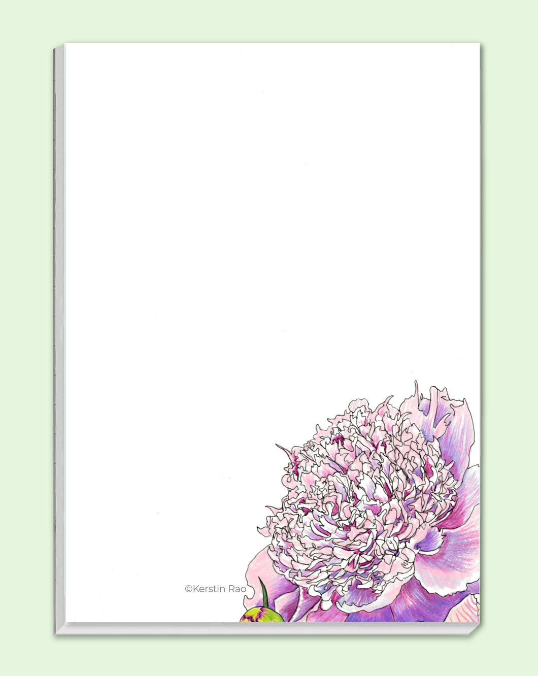 Peak Peonies Notepad with 5 designs (provides 4 meals)