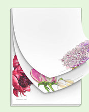 Load image into Gallery viewer, Peak Peonies Notepad with 5 designs (provides 4 meals)