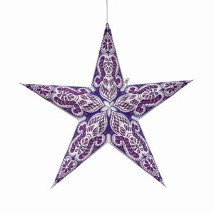 Phoenix ~ 5  Pointer, 24", Violet Paper Star Lantern Light