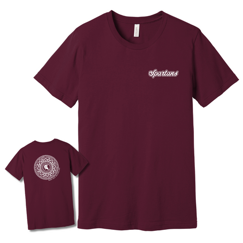 BH-BL Unisex Crew Tee:  Maroon -  front/back (provides 12 meals)
