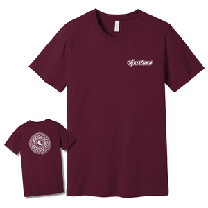 BH-BL Unisex Crew Tee:  Maroon -  front/back (provides 12 meals)
