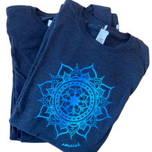 Load image into Gallery viewer, Women&#39;s Crew-neck T-shirt  Blue Mandala (provides 12 meals)