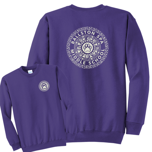 BSCSD Middle School Youth Crew Sweatshirt - Purple (provides 16 meals)