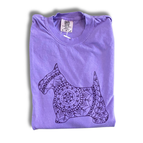 Scottie Dog Unisex Cotton Long-Sleeved Crew - Purple (provides 15 meals)