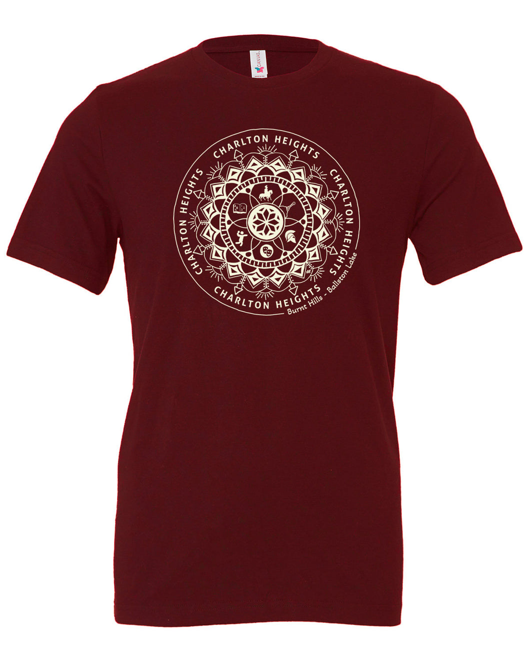 Charlton Heights Unisex Crew Tee:  Maroon (provides 24 meals)