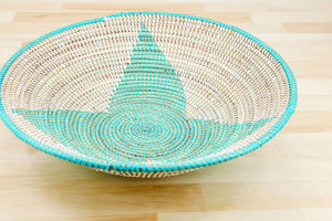 Sustainable Woven Sweet Grass bowl, multi-color (provides 6 meals)