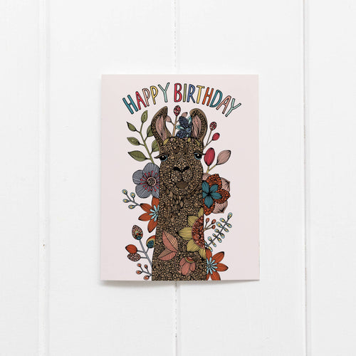 Happy Birthday Llama Card (provides 2 meals)