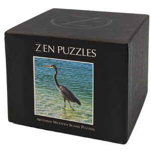 Great Blue Heron Small Wooden Puzzle (provides 8 emals)