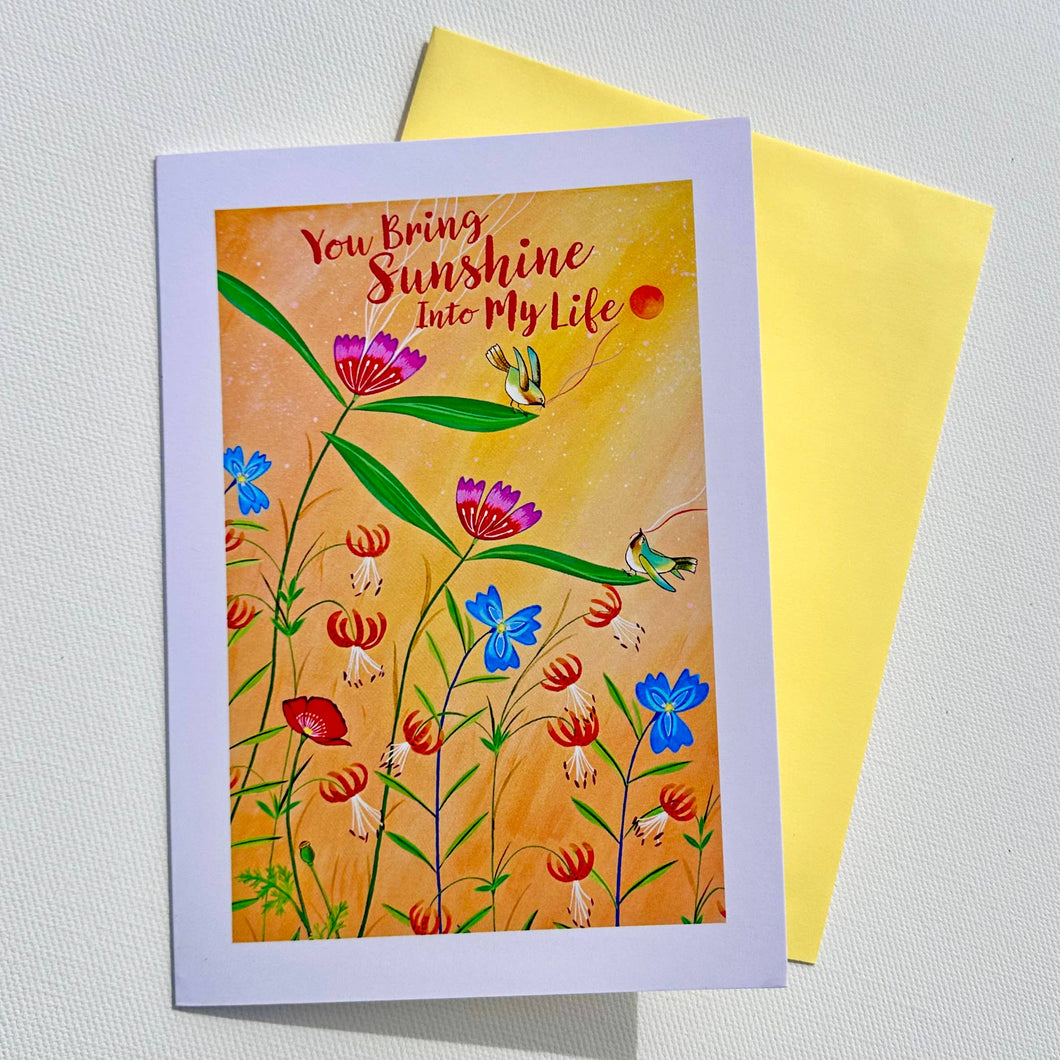 You Bring Sunshine Card (Blank Inside) Provides 2 meals
