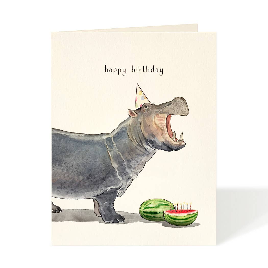 Happiest Hippo - Birthday Card