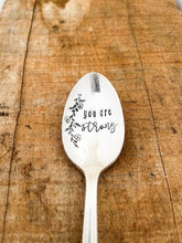 Load image into Gallery viewer, You Are Strong Vintage Stamped Spoon (provides 6 meals)