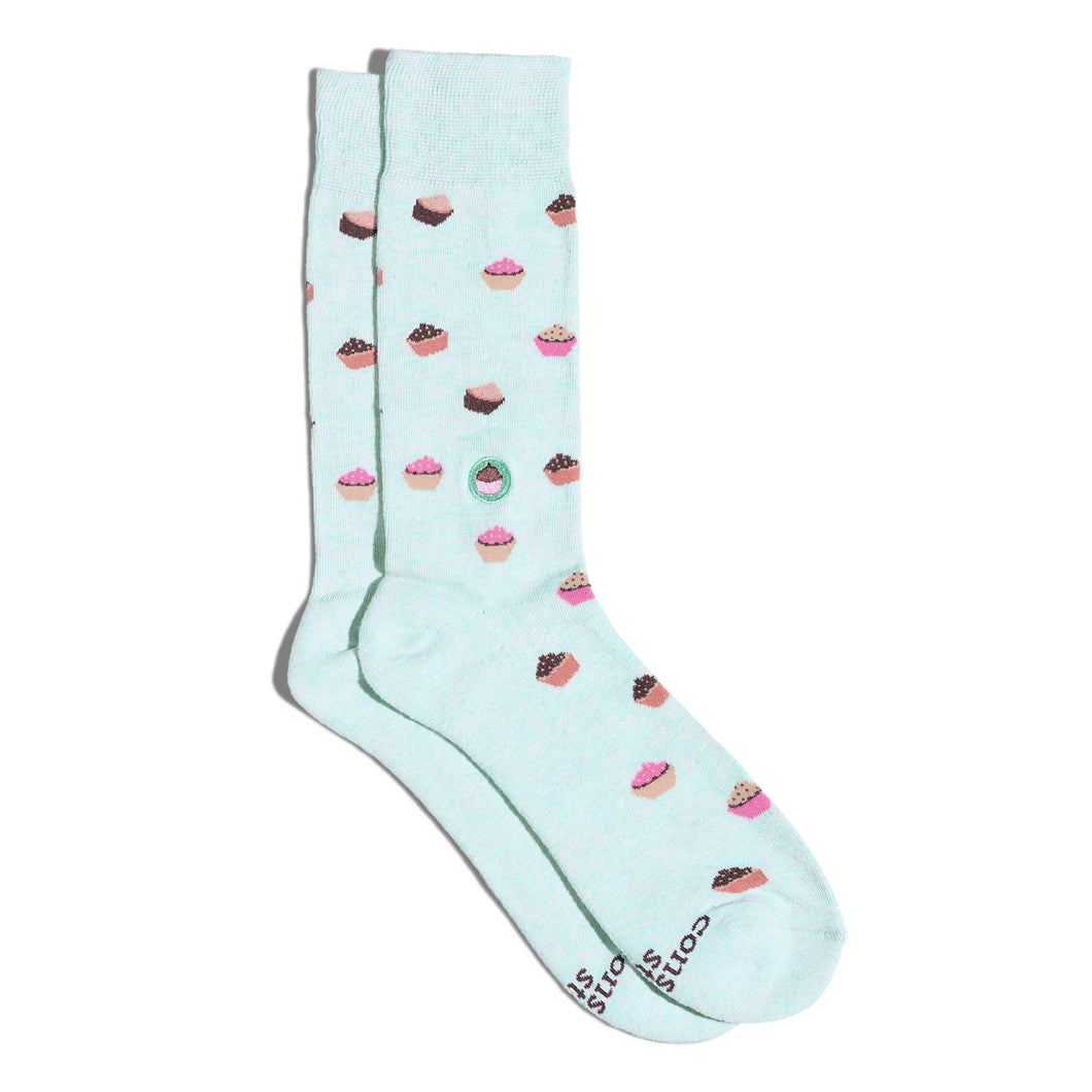 Socks that Provide Meals (Blue Cupcakes) (provides 6 meals)