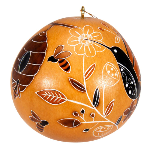 Birds & Bees Gourd Ornament -(provides 9 meals)