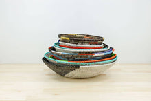 Load image into Gallery viewer, Sustainable Woven Sweet Grass bowl, multi-color (provides 6 meals)