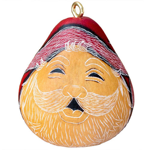 Santa  - Mini Gourd Ornament (provides 7 meals)