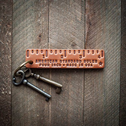 Pocket Ruler Leather Keychain (provides 6 meals)