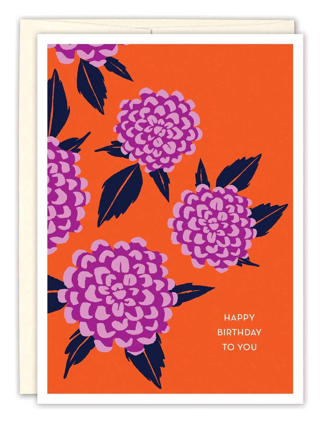 Dahlias Birthday Card