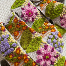 Load image into Gallery viewer, Freshwater Floral Embroidered Wool Belt (provides 24 meals)