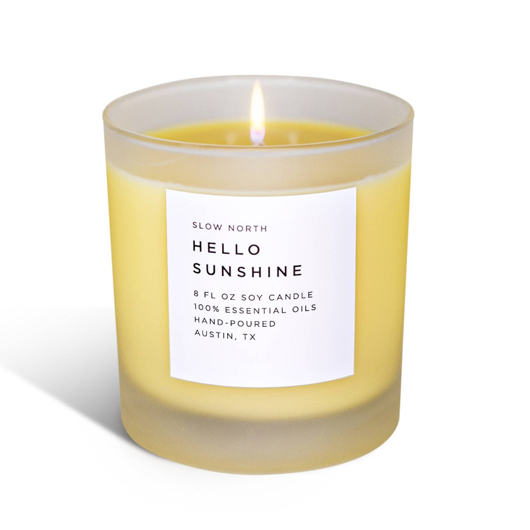 Hello Sunshine Frosted Candle (provides 14 meals)