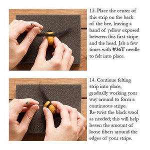 Bees - Needle Felting Kit - Beginner (Provides 14 meals)