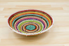 Load image into Gallery viewer, Sustainable Woven Sweet Grass bowl, multi-color (provides 6 meals)